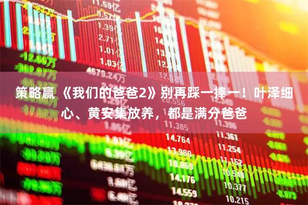 策略赢 《我们的爸爸2》别再踩一捧一！叶泽细心、黄安集放养，都是满分爸爸